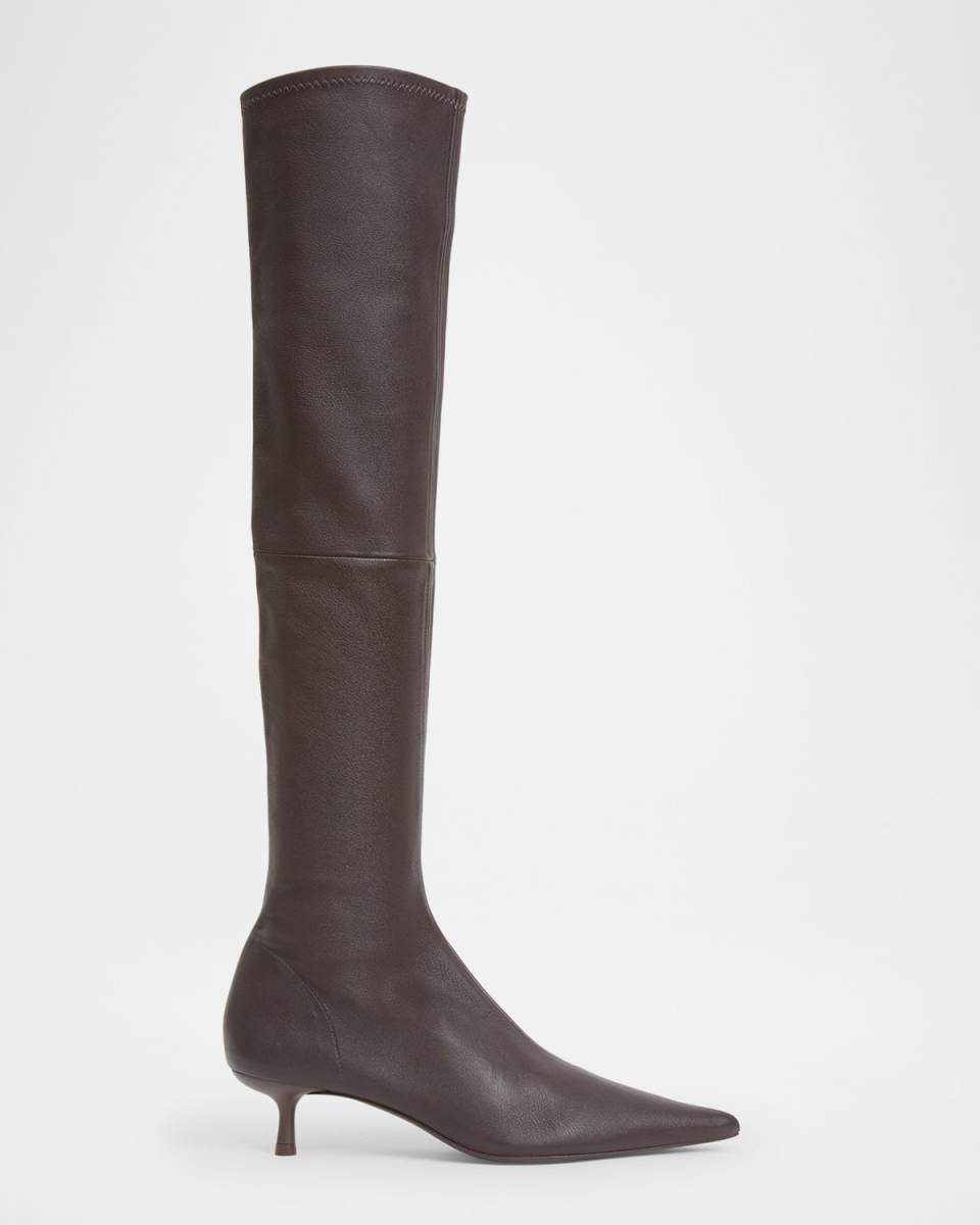 Joni Stretch Leather Over-The-Knee Boots